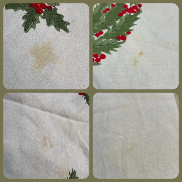 Vintage Tablecloth Christmas Holiday VERA NEUMANN 48" x 48" - Picture 6 of 6